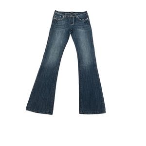 y2k low rise flare bedazzled jeans